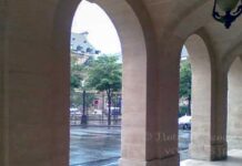 到着後、初の雨